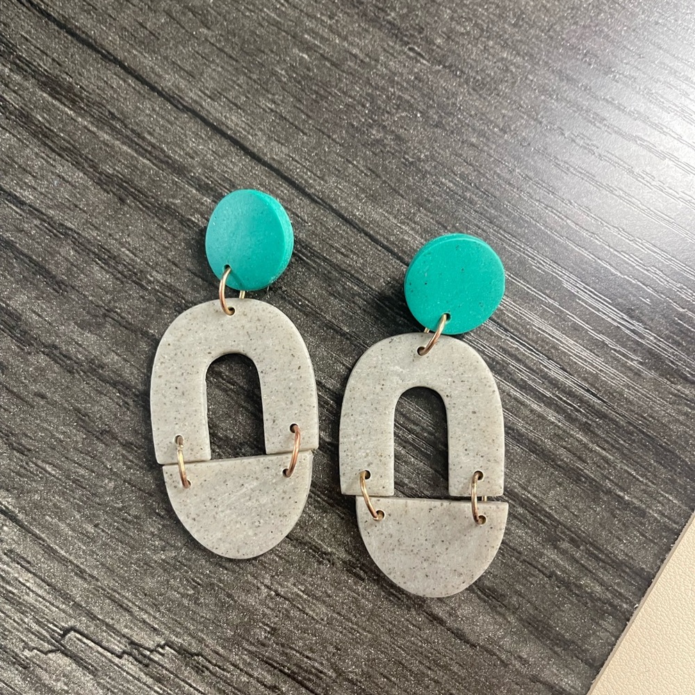 Handmade Clay Statement Earrings
